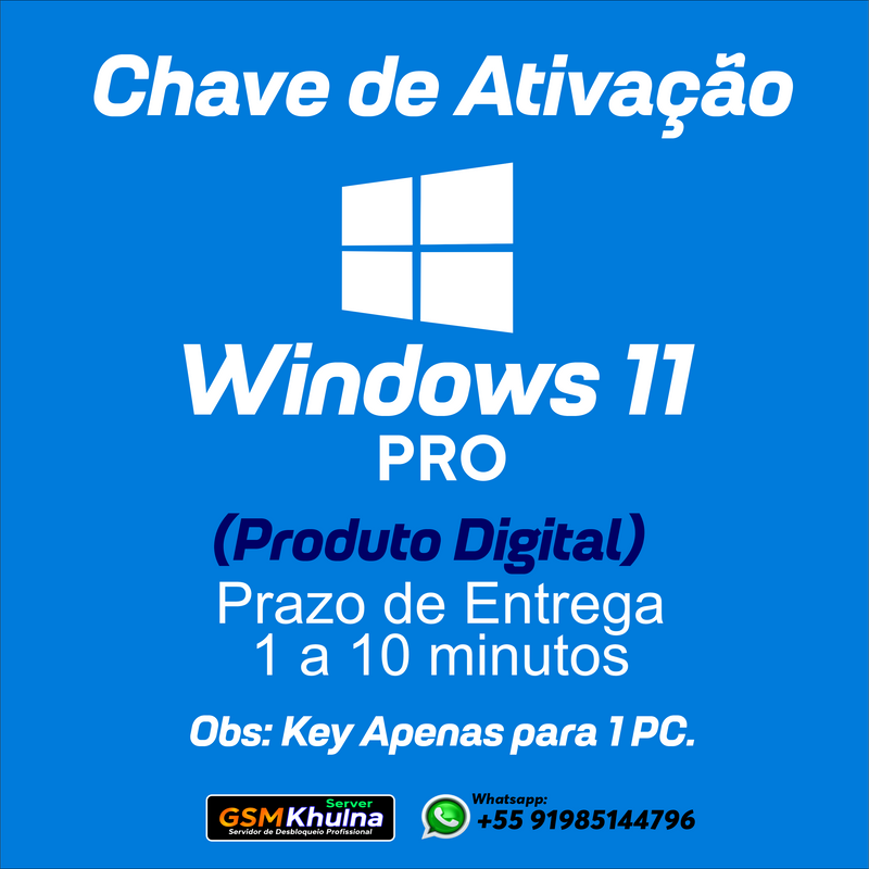 Windows 11 Pro Licença Original Product Key