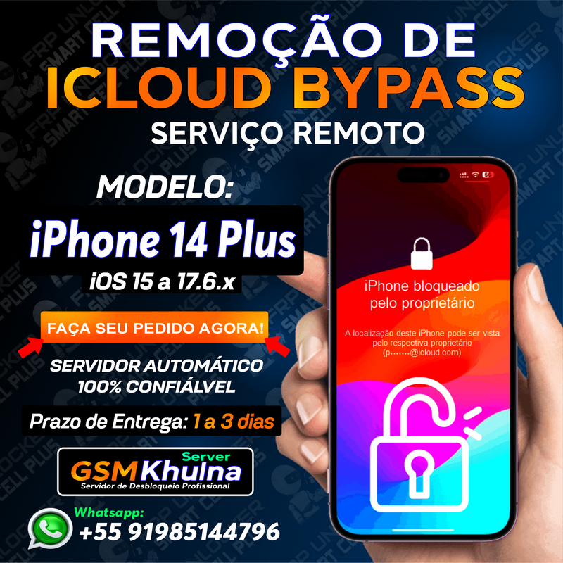 📱 iPHONE 14 Plus - DESBLOQUEIO DE ICLOUD - BYPASS✅