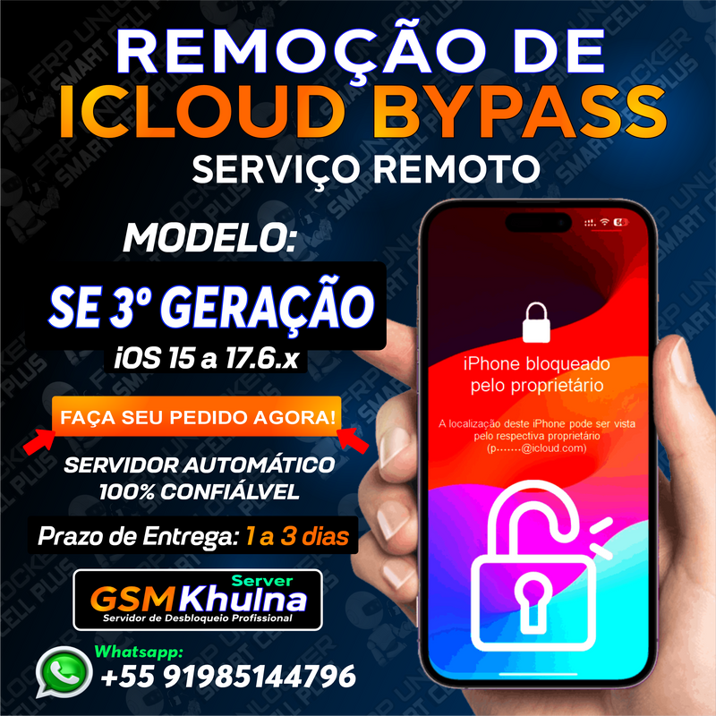 📱 iPHONE SE 3ª GERAÇÃO - DESBLOQUEIO DE ICLOUD - BYPASS✅